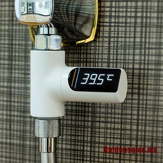 Goldensqioc termómetro de ducha giratorio 360 Monitor de temperatura del agua medidor inteligente de energía
