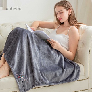 Xhh95d lindo dibujos animados bordado patrón de franela aire acondicionado manta oficina siesta manta