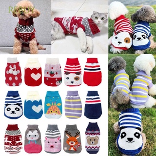 rebuy jersey de cachorro de invierno para mascotas, suéter de perro, navidad, tejer, gato, abrigo caliente