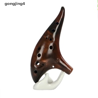 [gongjing4] mini instrumento profesional de 12 hoyos ocarina ceramicflute regalo coleccionable decoración mx12 (9)