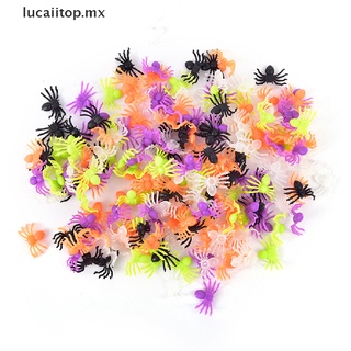 (top) 200 unids/set de plástico de halloween multicolor arañas miniatura decorar juguetes pequeños [lucaiitop]