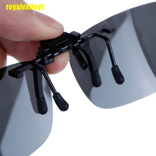 royalvalley1 Clip-on Polarized Day Night Vision Flip-up Lens Driving Glasses Sunglasses JSA (8)