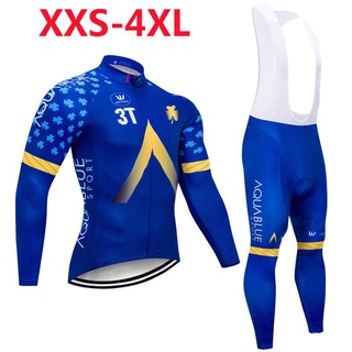2022 nuevos hombres ropa de ciclismo + bicicleta moutain conjunto de manga larga + secado rápido transpirable pro ciclismo jersey + pantalones con relleno de gel 20d 30z1