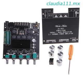 claudia111 bluetooth compatible con sonido amplificador de potencia de la junta 2.1 canales mini audio digital amp módulo 50w x2 100w subwoofer