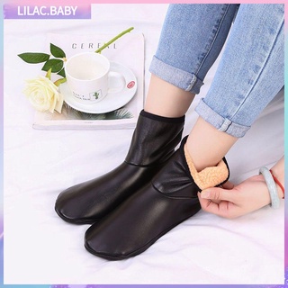 Lilac 1 Par De calcetines De cuero antideslizantes cómodos respirables para mujer/calcetas Térmicas