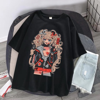 Japón Vintage Anime De Dibujos Animados Camiseta Ropa Gótica Streetwear Impresión Suelta Tops (6)