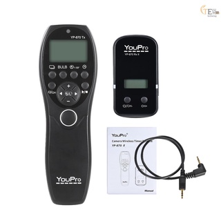 [tech] YouPro YP-870 E3 2.4G Wireless Remote Control LCD Timer Shutter Release Transmitter Receiver 32 Channels for Canon 600D 650D 700D 760D 750D 70D 7D2 60D 1100D 1200D 500D 450D Rebel T2i T3i T4i T5i for Pentax Samsung Contax DSLR Camera