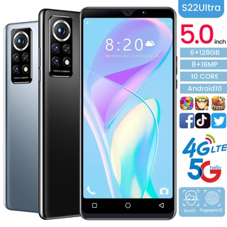 S22 Ultra Smart Phone 5.0 Pulgadas 6GB RAM + 128GB ROM Dual SIM Huella Dactilar Desbloqueo Facial 5G Teléfono Móvil