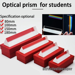 [ASMX] prisma Triangular K9 prismas ópticos de vidrio física enseñanza estudiantes suministros