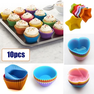 BEFO&10*Reusable/Silicone Cake Mold/Cake Tool Baking Silicone Muffin Mold DIY#bestforyour