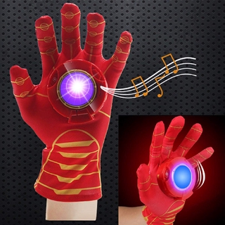 Vengadores Superhéroe Spiderman Iron Man Launcher Guantes Brillantes Juguetes Para Niños Cosplay (3)