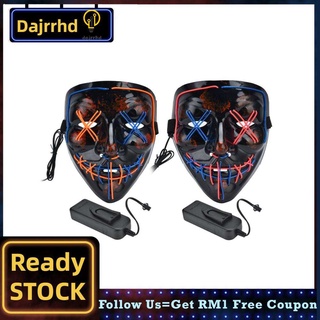 Dajrrhd Horrible Light Up máscara con 3 modos de Halloween Cosplay disfraz de fiesta decoración de accesorios para hombres mujeres niños