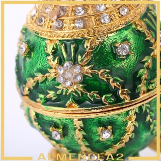 [ALMENCLA2] Caja de joyería esmaltada de pascua verde para compromiso boda Favor