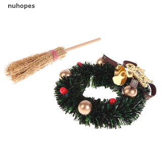 nuhopes 5 unids/set casa de muñecas botas de navidad árbol corona de pino santa claus alfombra escoba mx (9)