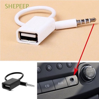 SHEPEEP Practical 3.5mm Male To USB 2.0 Female Mini Cable AUX Adapter Portable M/F Car MP3 Audio Plug Jack Converter/Multicolor