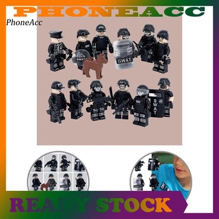 <phoneacc> bloques de construcción realistas de juguete arma escudo mascota swat minifiguras accesorios de juguete ecológico para la colección