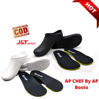 Ap Chef APD Chef zapatos Chef cocina botas médicas hombres goma antideslizante aceite de agua negro y blanco