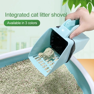 home & living - pala de arena integrada para gatos con bolsa de desecho desmontable para mascotas