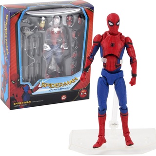 15cm Super Héroe Spiderman Mafex NO . 047 Regreso A Casa Ver Spider-man PVC Figura De Acción Coleccionable Modelo De Juguete (1)