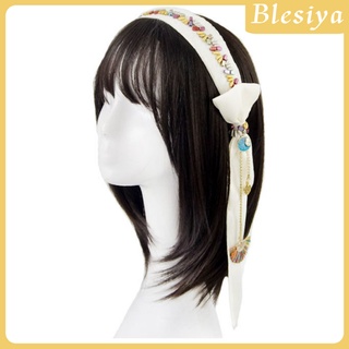 HOOPS [BLESIYA] Diademas anchas bohemias Vintage con cuentas banda elástica para el cabello aros para el cabello accesorios para mujeres niñas