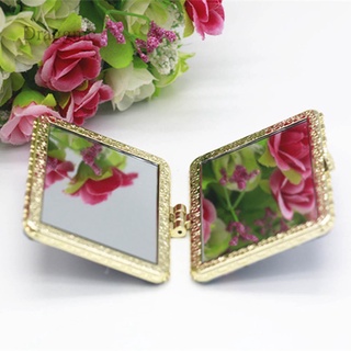 mini maquillaje compacto bolsillo floral espejo portátil de dos lados plegable maquillaje espejo mujer vintage espejo cosmético