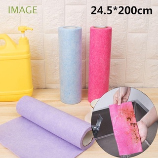 IMAGE 2Meter Useful Dish Wash Towel Anti-Grease Housework Cleaning Cloth Coconut Shell Cloth Freely Cut Thickened Durable Non-stick Oil Kitchen Daily Rag Dishcloth/Multicolor