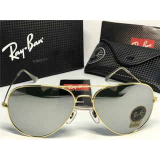 Original Ray-ban gafas de sol Rb3026 polarizada Aviator Glod marco blanco Mercury Bn 001/52 para mujeres hombres