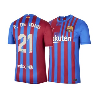 【En stock】jersey/camiseta de fútbol de alta calidad 2021-2022 Barcelona 21 F.de Jong local/camiseta de entrenamiento para hombres adultos