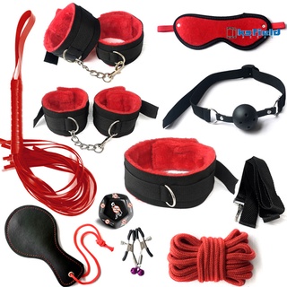 virginia 10Pcs/Set SM Game Restraint Bondage Whip Handcuffs Adult Couple Sex Toys Tools (3)