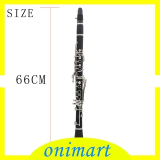 [onimart] 17 teclas madera b plano instrumento musical profesional clarinete baquelita (9)