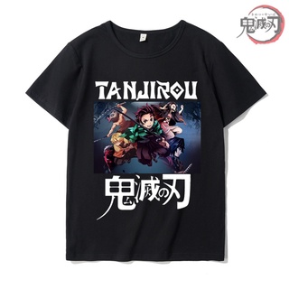 camiseta de los niños demon slayer kamado tanjirou o-cuello impreso algodón anime dibujos animados ropa tomioka giyuu niño tops halloween