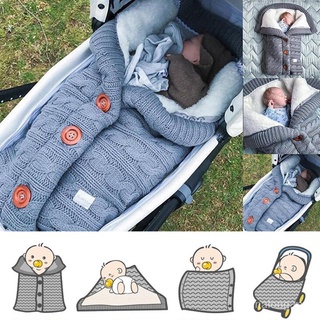 Cobertor de bebê de malha, enrolador macio para bebê recém-nascido, bolsa de dormir, envelope de algodão para carrinho, acessórios (3)