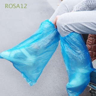 ROSA12 impermeable zapatos cubre Unisex plástico bota cubre 5 pares zapatos de lluvia antideslizantes Durable plástico espesar Overshoes/Multicolor