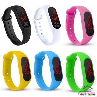 reloj de pulsera de silicona para hombres y mujeres electrónico colores caramelo relojes led casual reloj deportivo (1)