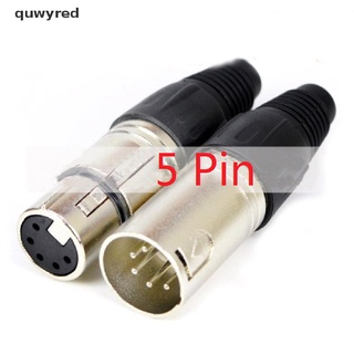 quwyred 1pcs canon plug socket macho/hembra micrófono audio xlr conector 3p/4p/5p contactos mx