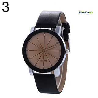 Beautifullife - reloj de pulsera de cuarzo con correa de cuero sintético para hombres y mujeres (9)