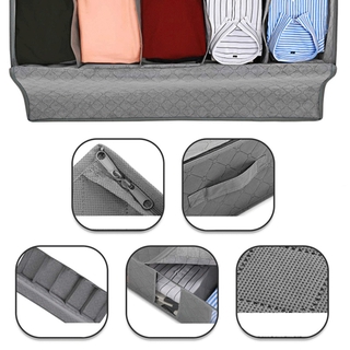 Caja de almacenamiento plegable de tela no tejida para sujetador, ropa interior, accesorios para el hogar (6)
