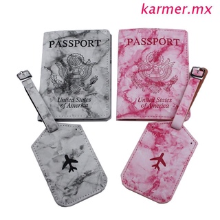 kar1 1set de cuero de la pu titular de pasaporte cubierta cartera parejas luna de miel viaje pasaporte caso accesorios para mujeres hombres