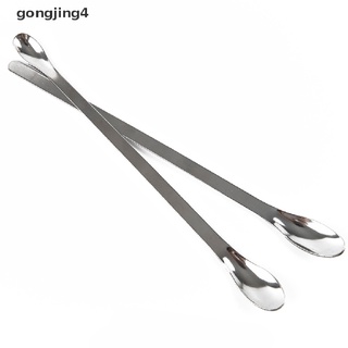 [gongjing4] 12 cucharas de laboratorio de acero inoxidable espátula de laboratorio de muestreo cuchara mezcla espátula mx12