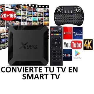 TV Box Smart 4K Android 10, 2GB 16 GB Teclado, mini x96Q, Convertidor a SMART TV incluye TECLADO