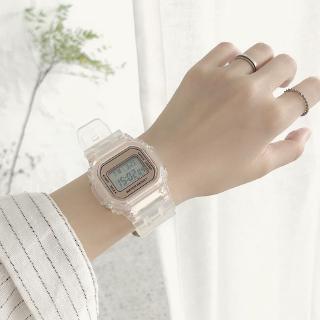 Ins estilo pareja novias reloj estudiante simple deportes impermeable multifuncional luminoso reloj electrónico