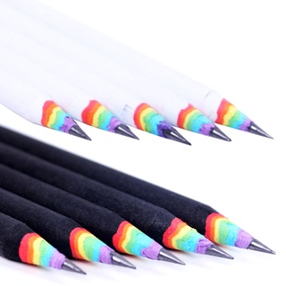 Wmmb 5 lápices de colores arcoíris para niños varios colores para dibujar para colorear