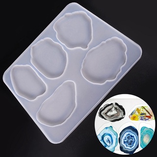 New Agate Coaster Resin Casting Mold Silicone Making Epoxy Mould Craft DIY Clay ☆BjFranchiseWarm