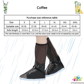 Botas de lluvia largas impermeables Zippere Rain/Snow zapatos cubierta (6)