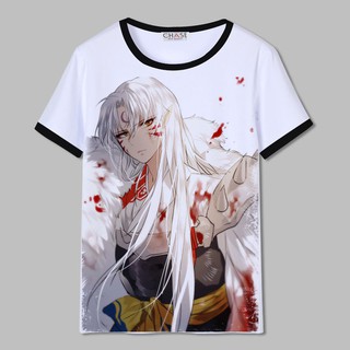 Inuyasha Kagome Kikyo killing pill anime camiseta de manga corta ropa periférica hombres y mujeres camisa bidimensional verano marea