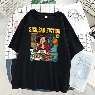sassyme harajuku gótico punk camiseta gráfica tops verano kpop casual suelto manga corta o-cuello grunge negro mujeres (6)