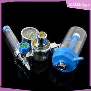 [xmehfypo] medidor de flujo absorbente inhalador medidor de presión regulador de la válvula de reducción de presión con botella humidificador y manguera para