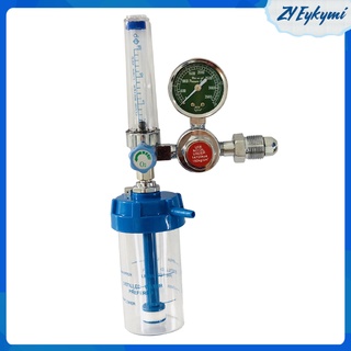 Buoy Type Oxygen Cylinder Pressure Reducing Valve Regulator Flowmeter Gauge Gas Flow Meter G5/8 0-10L/min with Soft