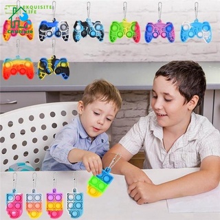 Nuevo Mini impulso Pops sensorial burbuja llavero autismo Squishy alivio del estrés juguetes alivio divertido Pop It Fidget juguetes (1)