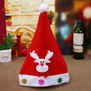 yosemite navidad led sombrero lindo decorativo franela santa claus muñeco de nieve alce gorra regalo para la escuela en casa